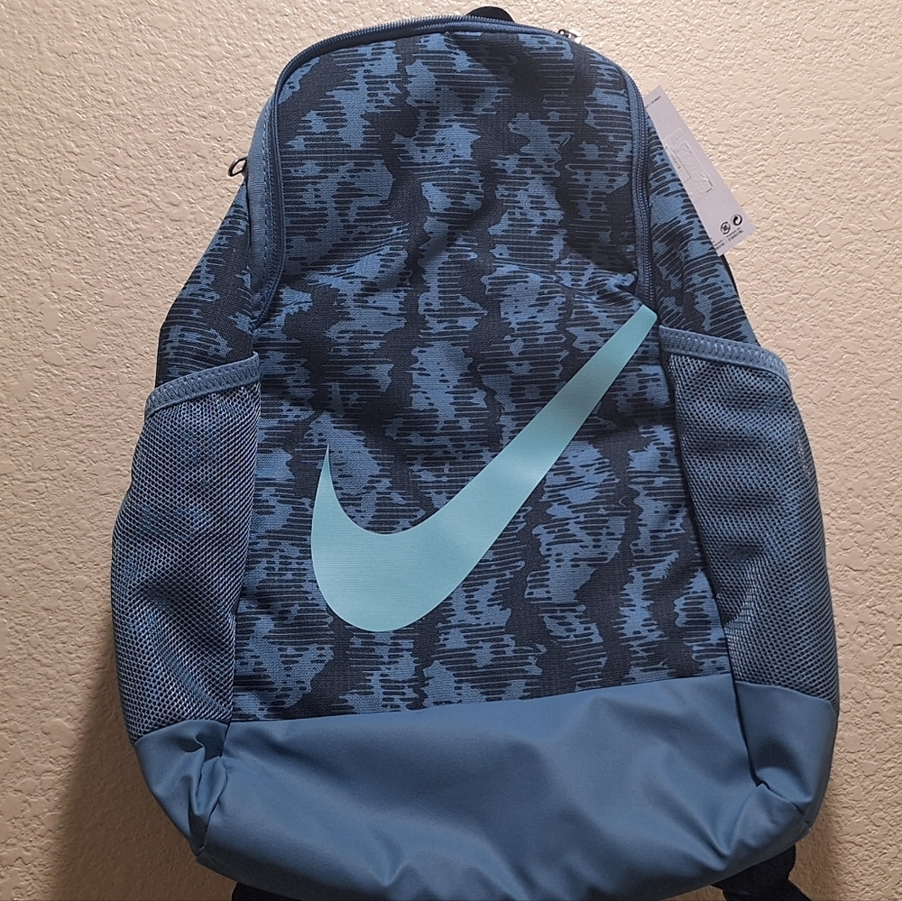 Nike Blue Patterned Backpack